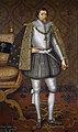 Jakob I. von England abgebildet auf einem Orientteppich, von Paul van Somer I.