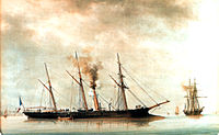 The steam 2nd-class aviso Renard, similar to Latouche-Tréville (1860-1886)