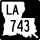 Louisiana Highway 743 marker