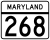 Maryland Route 268 marker