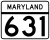 Maryland Route 631 marker