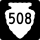Secondary Highway 508 marker