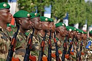 In 2013, Malian troops opened the parade following French involvement in the Malian civil war
