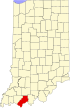 State map highlighting Spencer County