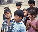 Salvadoran refugee children during the civil war, 1987