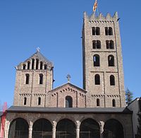 Facade and towers of Ripoll.