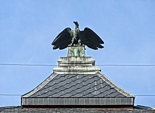 Eagle figure on top of the Old Palace