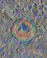 Gale crater - surface materials (false colors; THEMIS; 2001 Mars Odyssey).