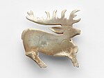 Pendant in the form of a stag. Western Zhou dynasty, ca. 1050-ca. 950 BCE.[84]