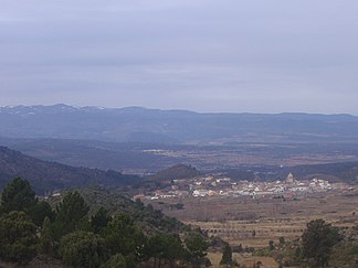 Die Sierra de Javalambre von Pina aus gesehen