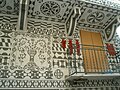 House covered with sgraffito in the village of Pyrgi, Mastichochoria of Chios