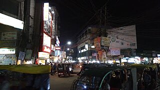 Jahaj Company area (downtown Rangpur) at night