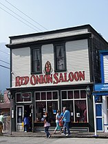 The Red Onion Saloon in Skagway, Alaska. Built in 1898.