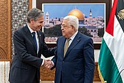 Secretary Blinken with Palestinian Authority President Mahmoud Abbas in Ramallah, January 2023