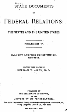 cover page of State Documents on Federal Relations