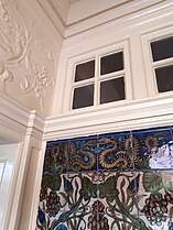 Entrance tiles - ornamental plasterwork