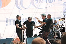 Tislam during a performance on the Achziv beach at the celebration of 60 to Israel.