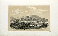 Castle in 1843, by Eugène de Malbos