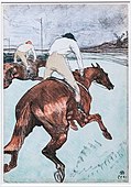 The Jockey, 1899, colour lithograph, Musée Toulouse-Lautrec