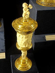Cup of gilded silver and ivory, by Daniel Zech of Augsburg