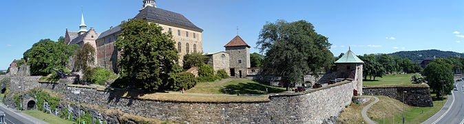 Panorama of Akershus Castle from the seafront