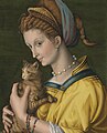 Portrait of a young lady holding a cat