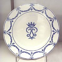 Chantilly soft-porcelain plate, circa 1760