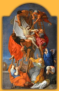 "The Deposition of the Cross" by Charles Le Brun(17th c.)