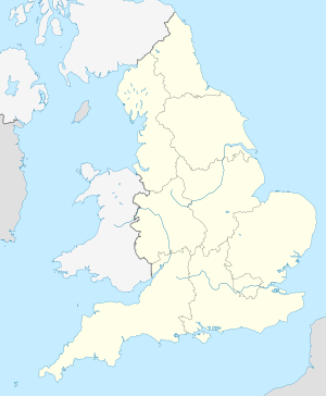 Map of England showing the locations having a chester-derived element in their names.