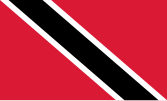 Flag of Trinidad and Tobago (charged fimbriated diagonal bicolour)