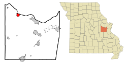 Location of New Haven, Missouri