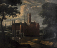 An anonymous 17th century painting depicting the Prinsenhof in the lifetime of Charles V, Holy Roman Emperor