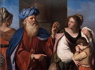 Abraham Casting Out Hagar and Ishmael by Guercino, c. 1657