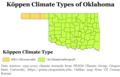 Image 12Köppen climate types of Oklahoma, using 1991-2020 climate normals. (from Geography of Oklahoma)