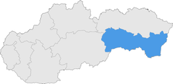 Der kraj Košice in der Slowakei