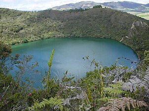 Lake Guatavita; site of El Dorado