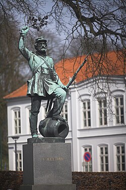The statue Landsoldaten ("The Foot Soldier") in Fredericia, Denmark