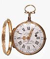15:02, 5. Okt. 2011 Taschenuhr mit Doppelkommahemmung und Pumpaufzug, bezeichnet L'Epine, Paris, um 1760 (DEutsches Uhrenmuseum, Inv. K-0545)
