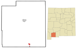 Location of Columbus, New Mexico