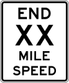 End speed limit (custom) United States (archaic)
