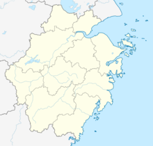 Map showing the location of Binghu Cave