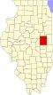 State map highlighting Champaign County