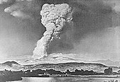 Lassen Peak erupting on May 22, 1915