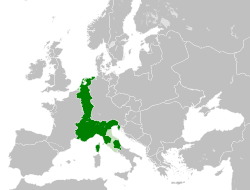 Middle Francia in green