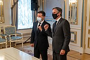 Secretary Blinken with Ukrainian President Volodymyr Zelenskyy in Kyiv, May 2021