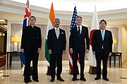 Secretary Blinken with Quad Foreign Ministers in New Delhi, India, March 2023