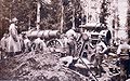 Škoda 305 mm Model 1911 of the Austro-Hungarian army being positioned in the Carpathians during the fighting of 1914/1915