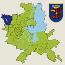 Location of Głębokie-Pilchowo within Szczecin