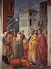 XII=The Distribution of Alms and Death of Ananias, Masaccio