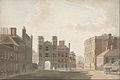 Whitehall Showing Holbein's Gate and Banqueting Hall, Thomas Sandby, c. 1760, viewed from the south